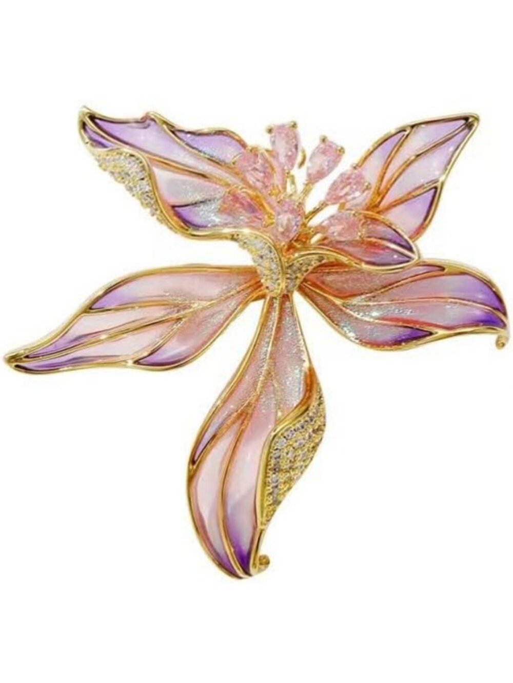 Stunning Rhinestone Flower Brooch - Elegant Accessory for Clothes & Gifts